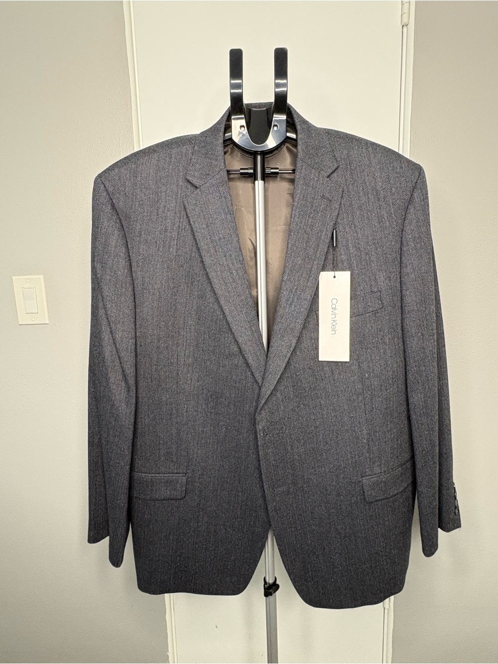 Calvin Klein Men's Charcoal Gray Notch Lapel Sport Coat